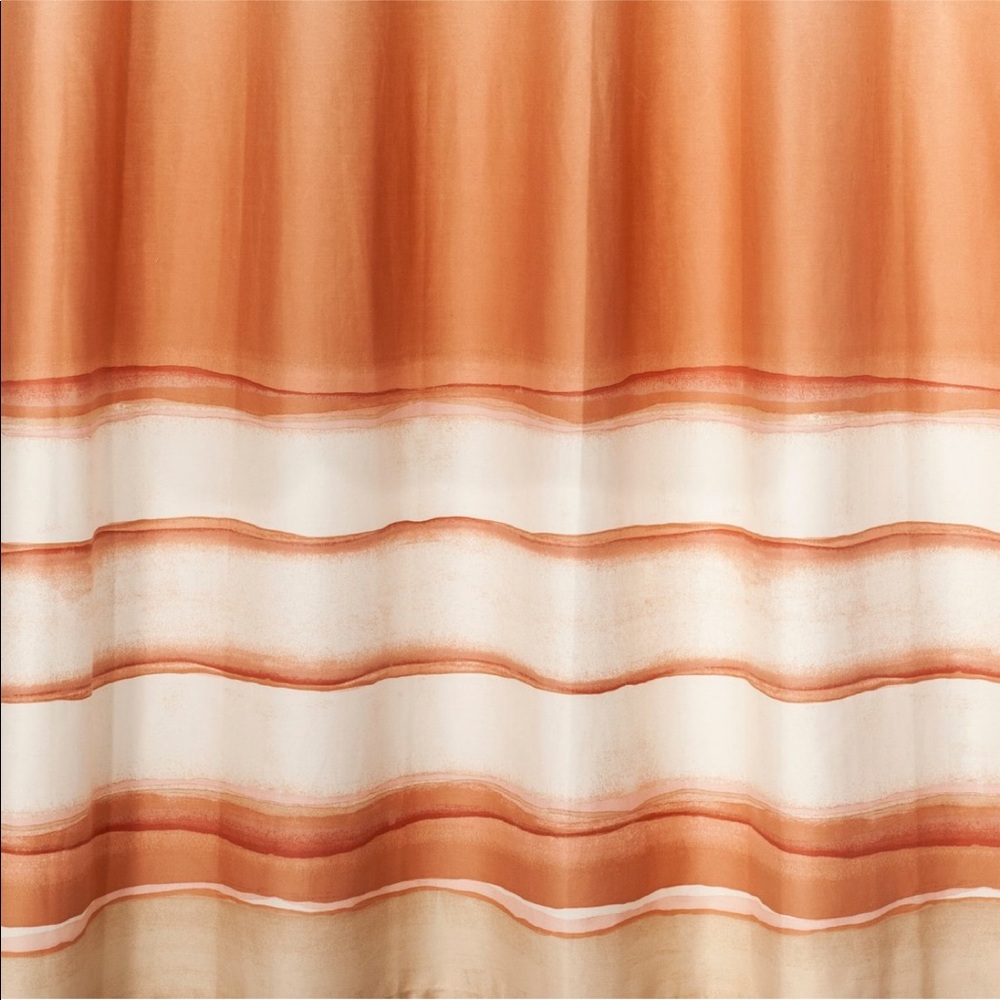 Mesa Striped Cotton Shower Curtain - New - Picture 2 of 3
